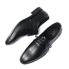 Ascot - Men's Black Box Leather Oxford Shoe - LS-5