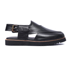 Brooklyn - Men's Oxblood Box Leather High Shine Sandal - LS-2