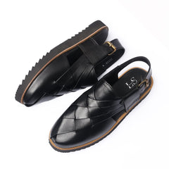 Brooklyn - Men's Oxblood Box Leather High Shine Sandal - LS-1