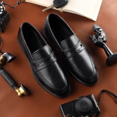 Barq - Men's Oxblood Pebble Grain Leather Shoes - LS-9