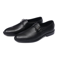 Brecon - Men's Black Calf Leather Single Monkstrap - LS-13