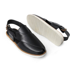 Brooklyn - Men's Oxblood Box Leather High Shine Sandal