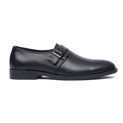 Brecon - Men's Black Calf Leather Single Monkstrap - LS-13