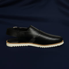 Brooklyn - Men's Oxblood Box Leather High Shine Sandal